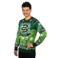 Slytherin House Crest Christmas Jumper - undefined undefined