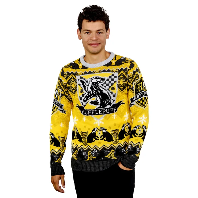 Hufflepuff House Crest Christmas Jumper