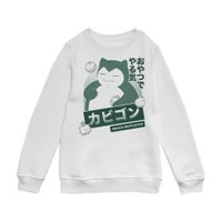 Pokémon Snorlax Snack Time Kids' Sweatshirt - White - undefined undefined