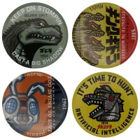 Godzilla Set of 4 Printed Coasters by Fanattik - undefined undefined