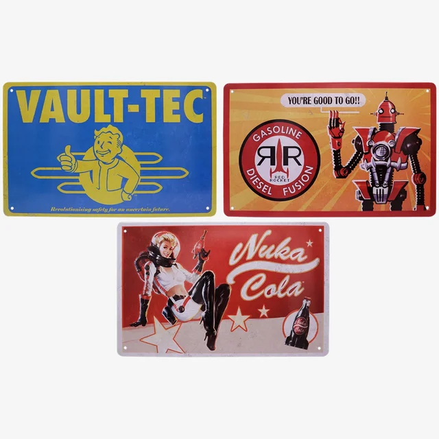 Fallout Tin Sign Set