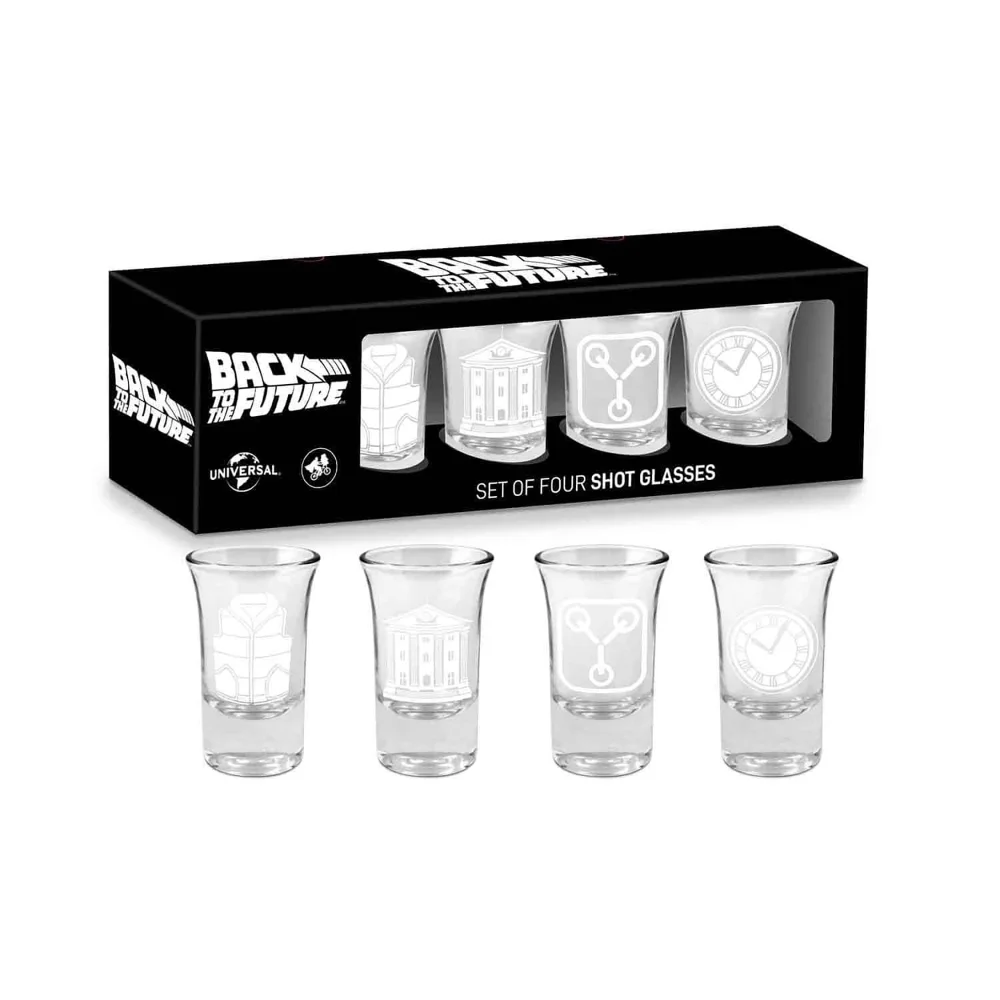 Back to the Future Premium Set of 4 Shot Glasses Image 1