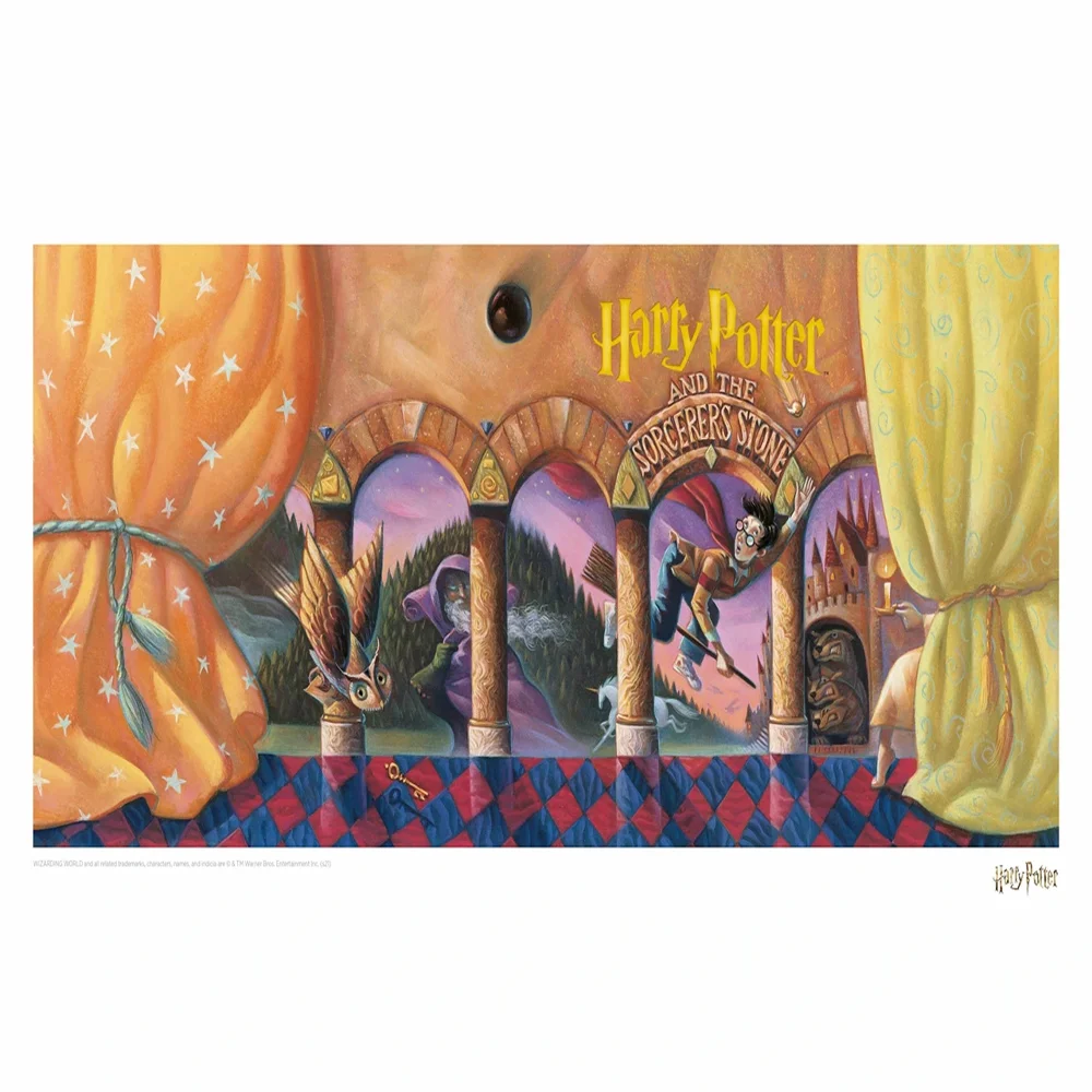 Harry Potter & the Philosopher's Stone Book Cover Artwork Limited Edition Art Print Image 1