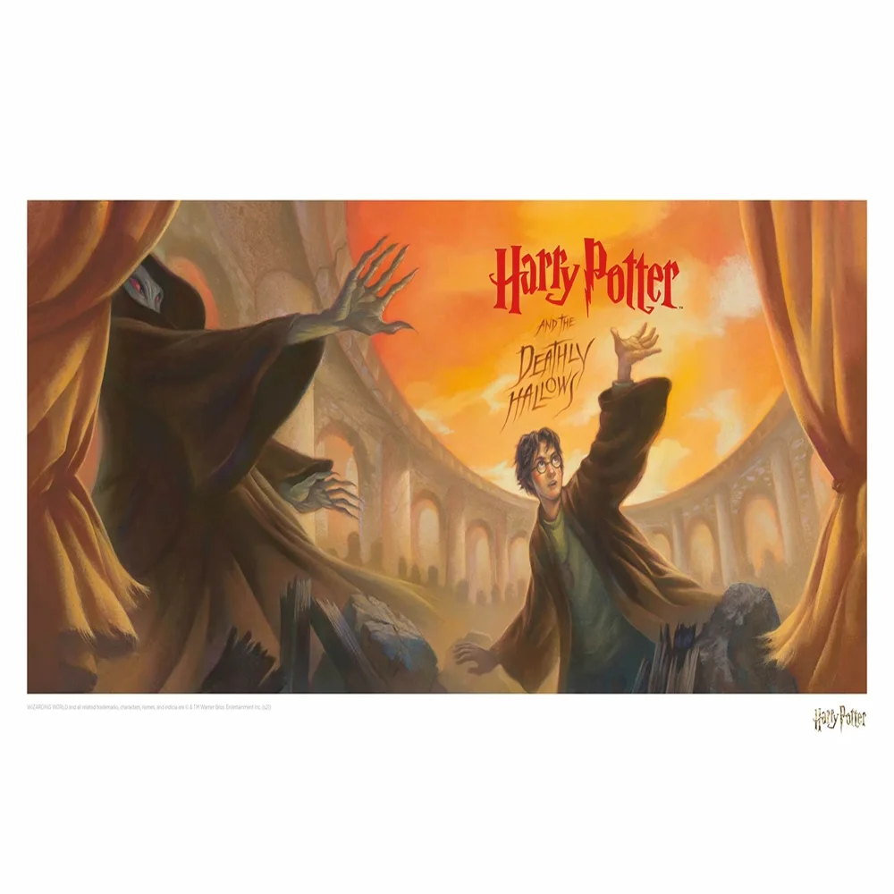Harry Potter & the Deathly Hallows Book Cover Artwork Limited Edition Art Print Image 1