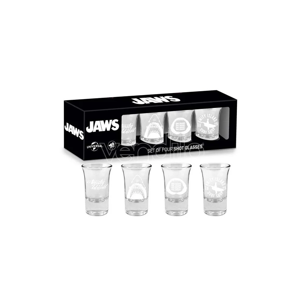 Jaws Premium Set of 4 Shot Glasses Image 1