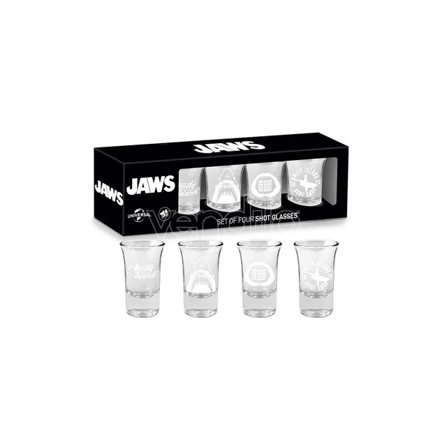 Jaws Premium Set of 4 Shot Glasses