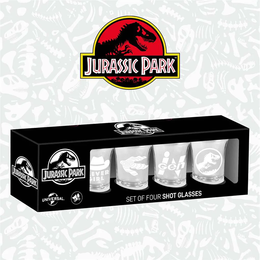 Jurassic Park Premium Set of 4 Shot Glasses Image 1