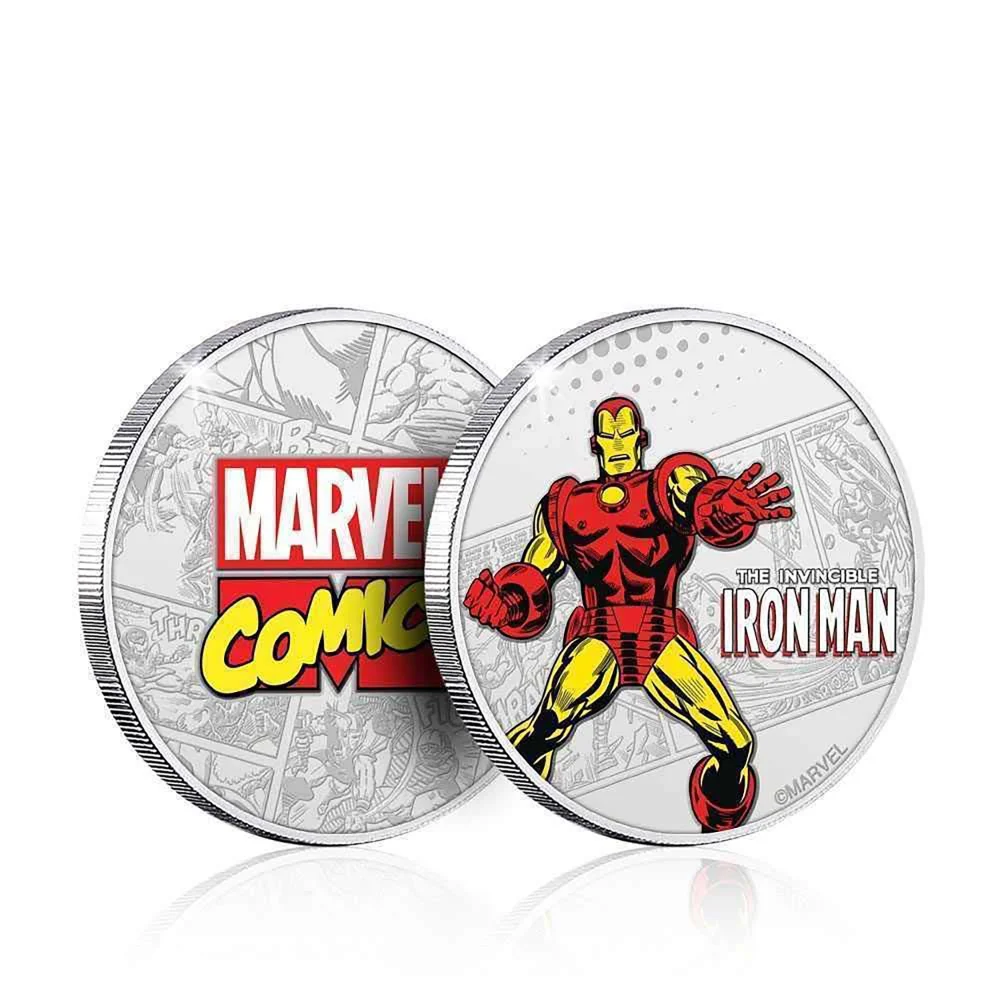 Marvel Limited Edition .999 Silver Plated Ironman Collectible Coin Image 1