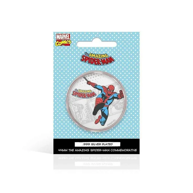 Marvel Limited Edition .999 Silver Plated Spideman Collectible Coin