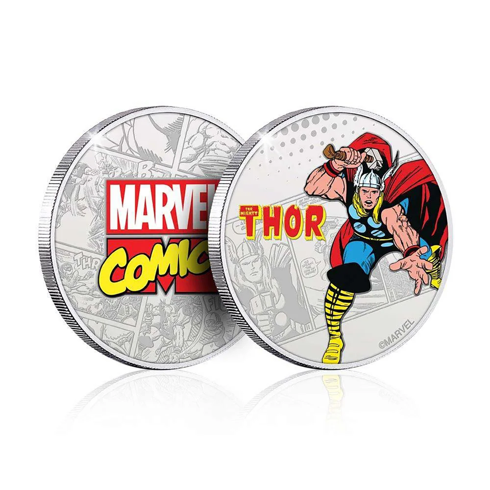 Marvel Limited Edition .999 Silver Plated Thor Collectible Coin Image 1