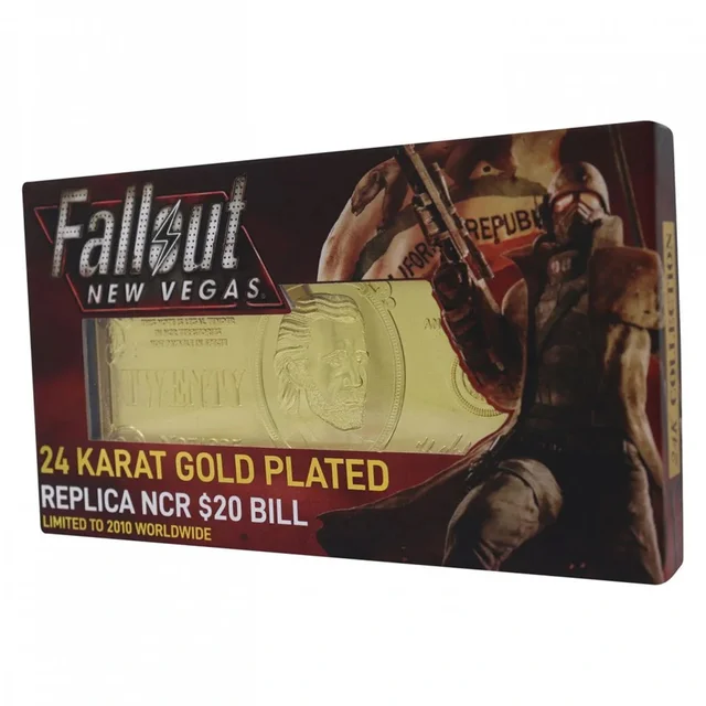 Fallout New Vegas Limited Edition 24k Gold Plated Replica NCR $20 Bill