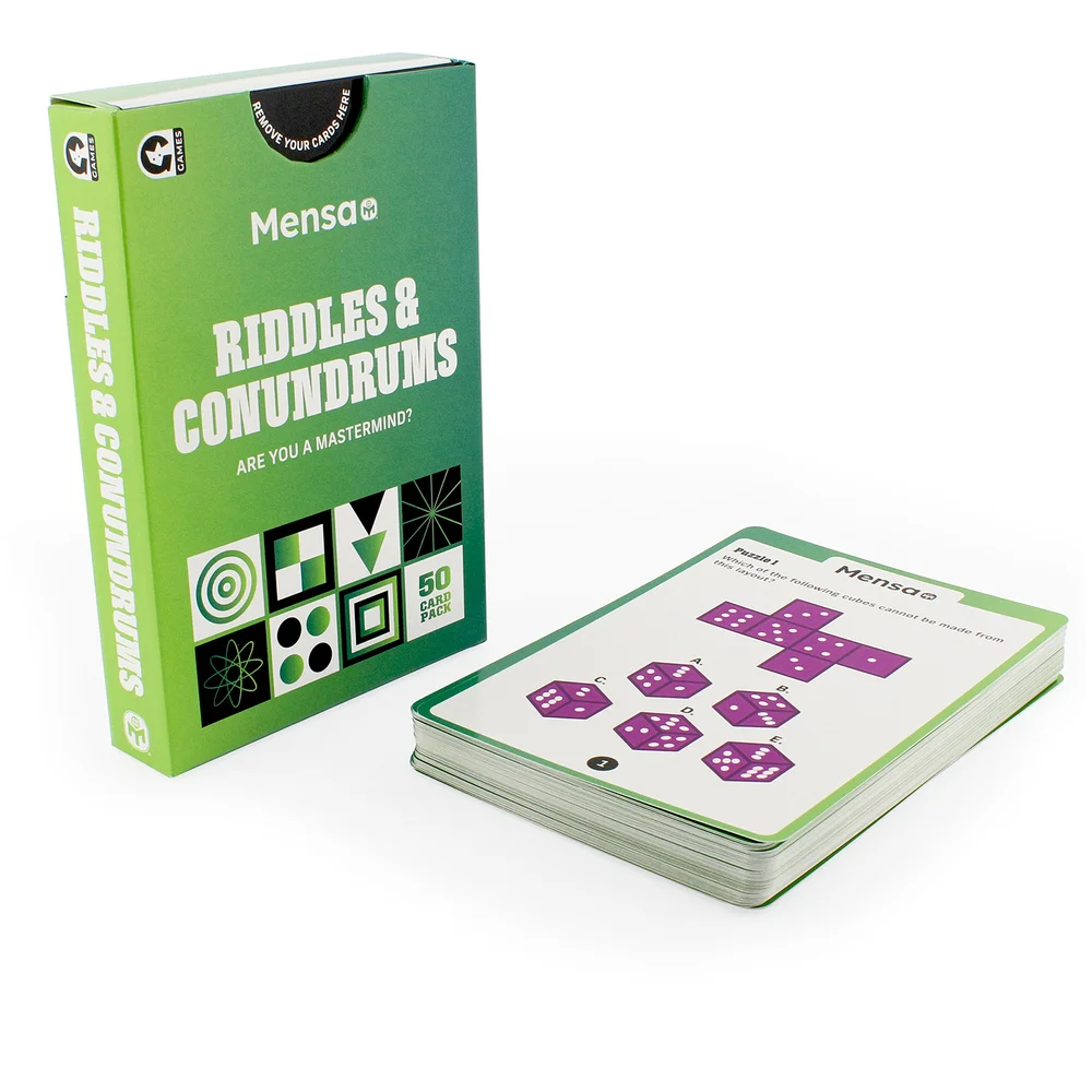 Mensa-Riddles And Conundrums Card Game Image 1