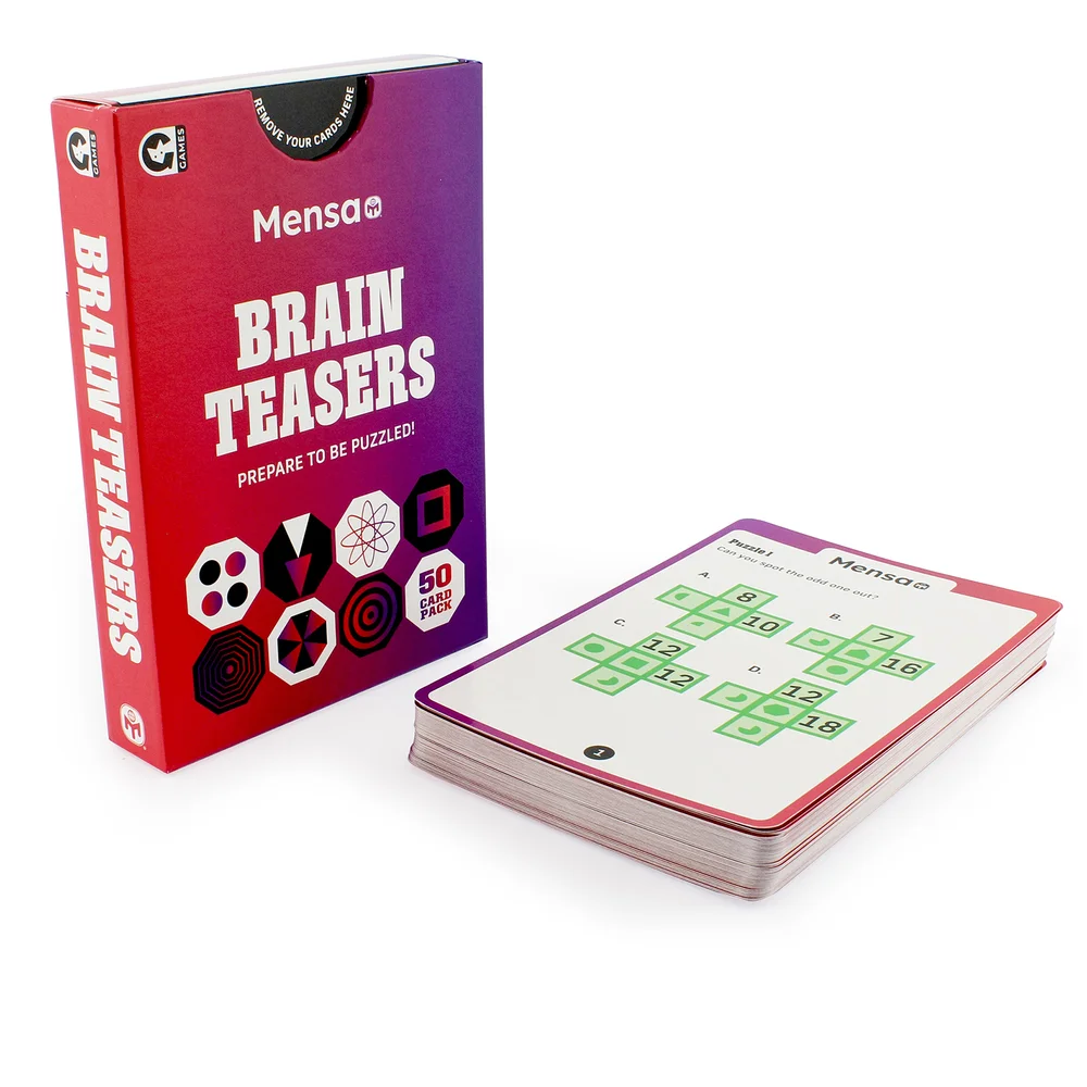 Mensa- Brain Teasers Card Game Image 1