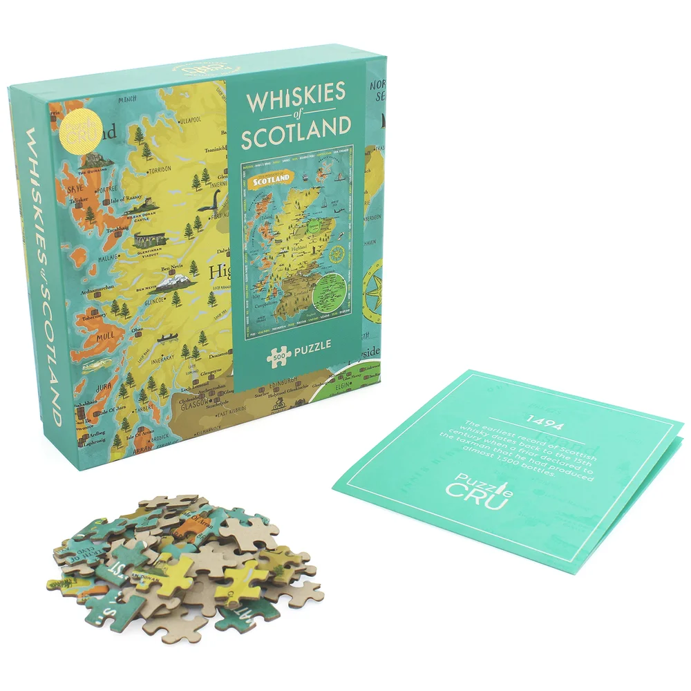 Whiskies Of Scotland - 500 Piece Jigsaw Puzzle Image 1