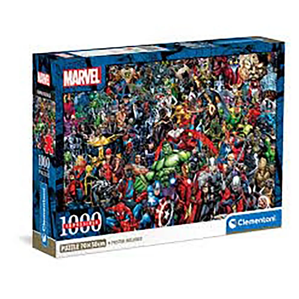 Clementoni Marvel Avengers 1000 Piece Impossible Jigsaw Puzzle Image 1
