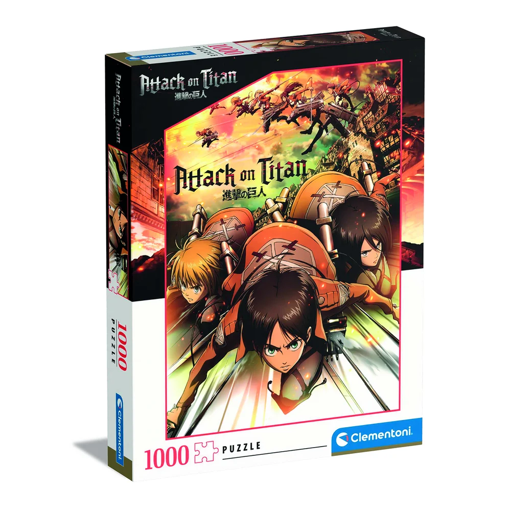 Clementoni Anime Attack On Titan 1000 Piece Jigsaw Puzzle 1 Image 1