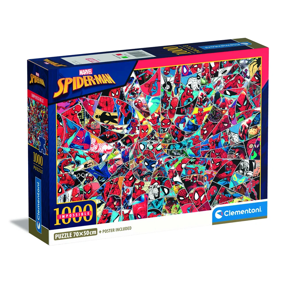 Clementoni Marvel Spiderman 1000 Piece Impossible Jigsaw Puzzle Image 1