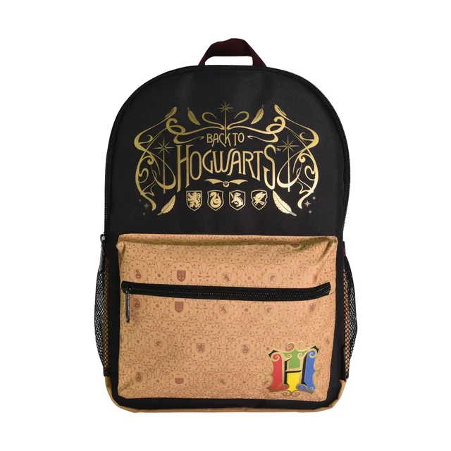 Harry Potter Back to Hogwarts Black Nylon Backpack