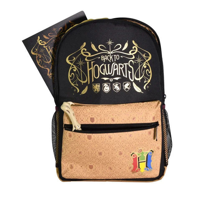 Harry Potter Back to Hogwarts Black Nylon Backpack