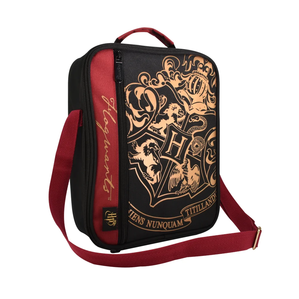 Harry Potter Deluxe 2 Pocket Lunch Bag Black Image 1