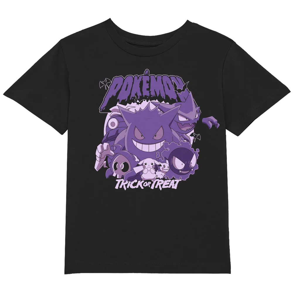 Pokémon Trick Or Treat Kids' T-Shirt - Black - 7-8 Years - Black Image 1