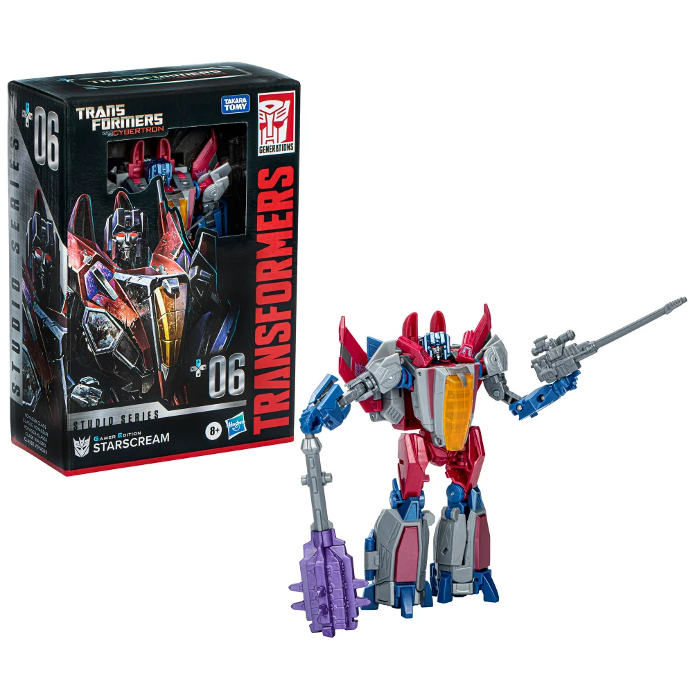 Hasbro Transformers Studio Series Deluxe Transformers: War for Cybertron 06 Gamer Edition Starscream 6.5” Action Figure Image 1