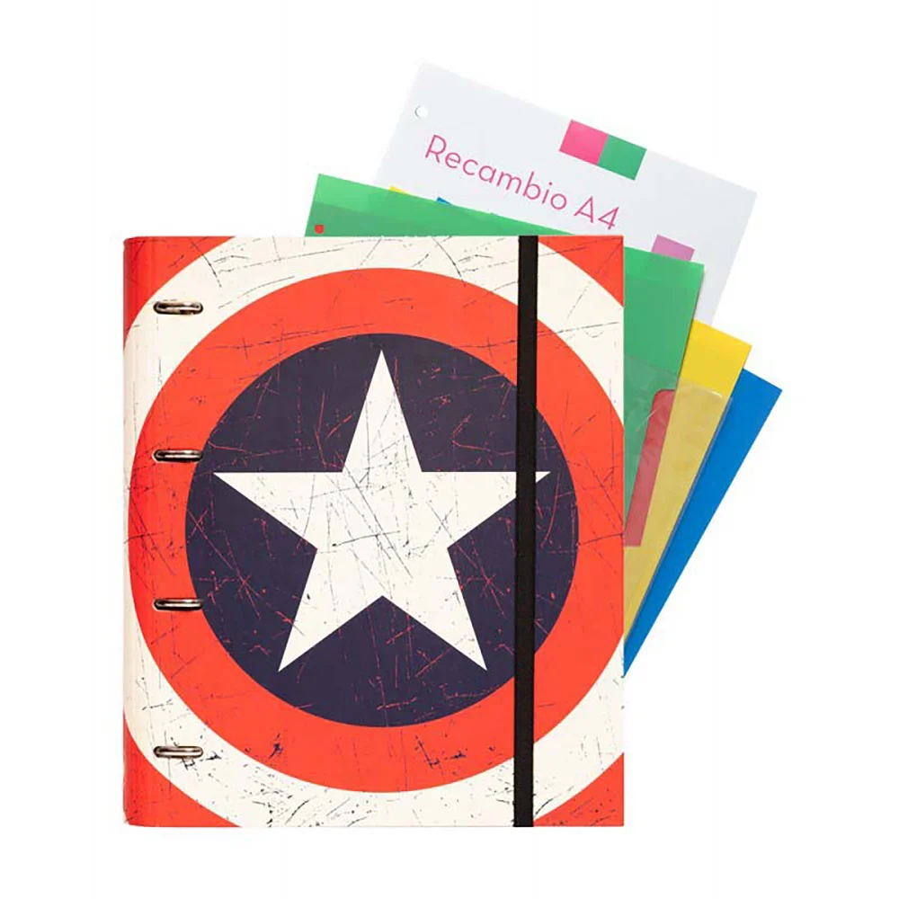 Carpeblock 4 Rings Marvel Captain America Shield Image 1