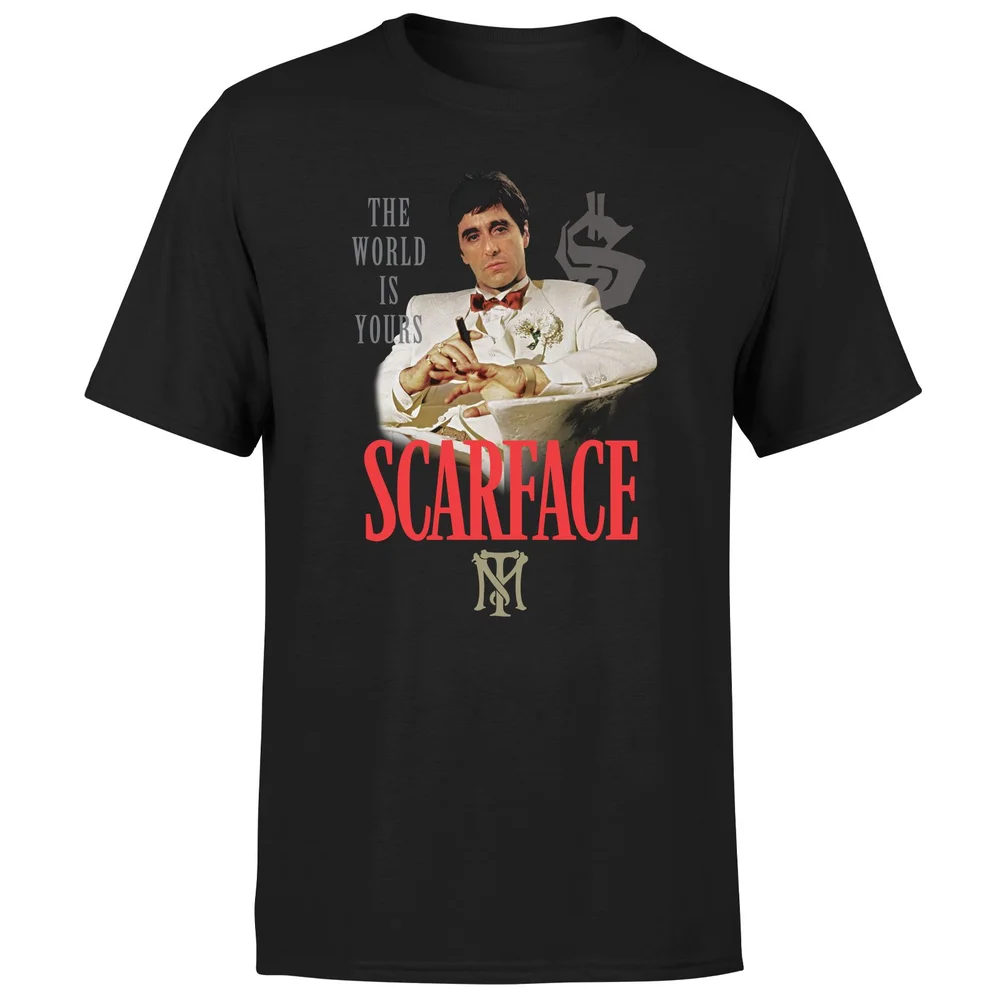 Urban Foxx Scarface Movie Poster T-Shirt – Unisex Black, Distressed Graphic, Tony Montana