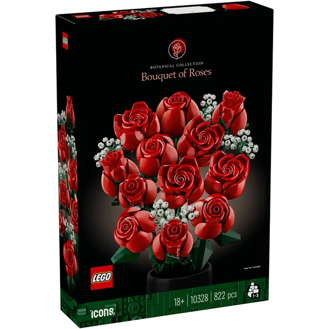 LEGO Botanicals Bouquet of Roses Flower Set for Adults 10328