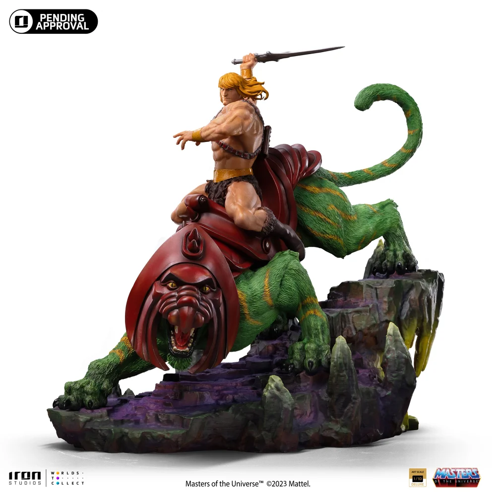 Iron Studios Masters of the Universe Art Scale Statue 1/10 He-Man & Battle-Cat Image 1