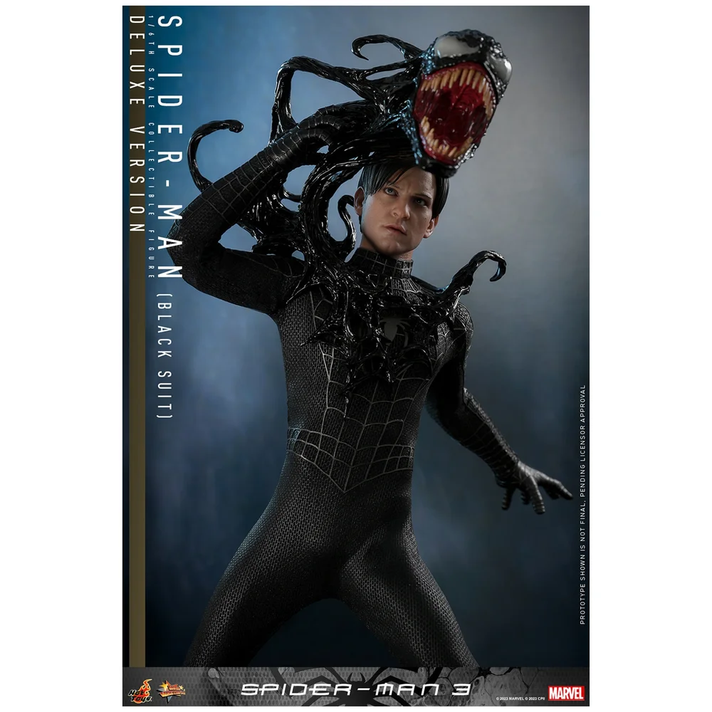 Hot Toys Marvel Spider-Man 3 Deluxe Black Suit Spider-Man 1:6th Scale Collectible Figure Image 1