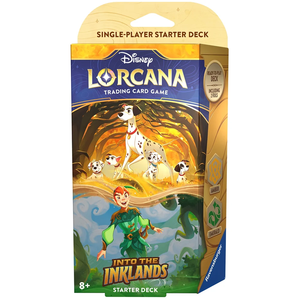 Disney Lorcana Trading Card Game Into the Inklands Amber and Emerald Starter Deck Image 1