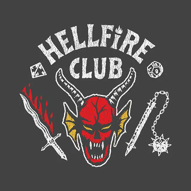 Stranger Things Hellfire Club Vintage Women's T-Shirt Dress - Black Acid Wash