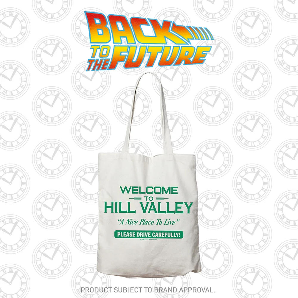 Back the Future Hill Valley Tote Bag By Fanattik Image 1