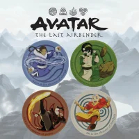 Avatar the Last Airbender Set of 4 Embossed Metal Coasters By Fanattik