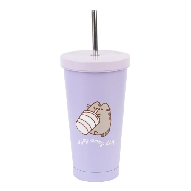 Pusheen Moments Metal Tumbler With Straw