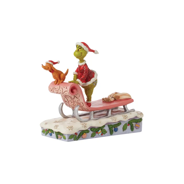 Enesco Grinch & Max on Sleigh Figurine (17cm)