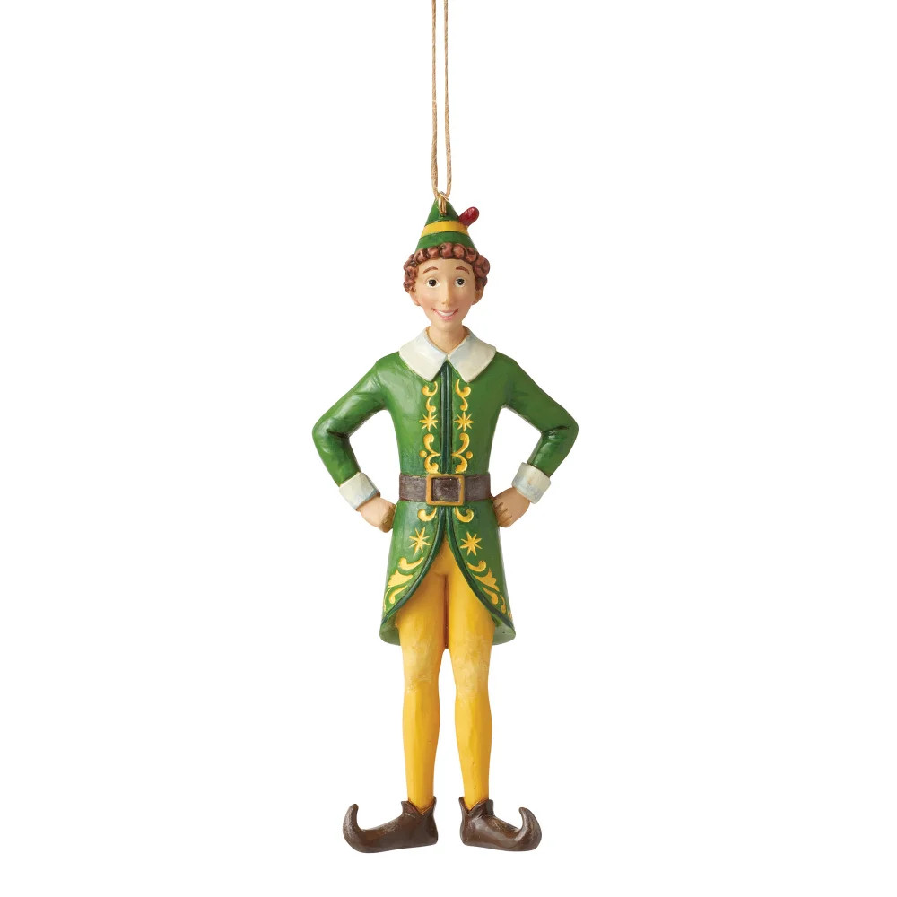 Enesco Elf by Jim Shore Buddy Elf in Classic Pose Hanging Ornament (14.5cm) Image 1