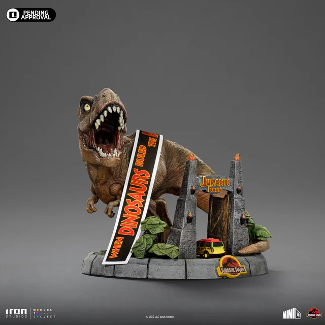 Iron Studios Jurassic Park T-Rex Illusion Deluxe Minico Limited Edition Commemorative Diorama (5.8")