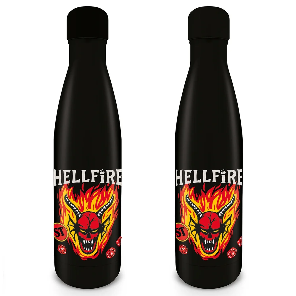 Stranger Things Season 4 Hellfire Club Metal Drinks Bottle Image 1