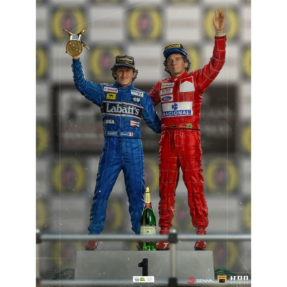 Iron Studios Ayrton Senna And Alain Prost Deluxe The Last Podium Art Scale 1/10 Collectible Statue (27cm) Image 1