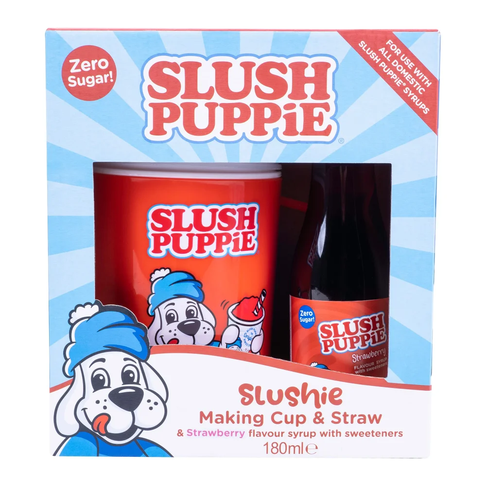 Slush Puppie Making Cup & Zero Strawberry Syrup Set Image 1