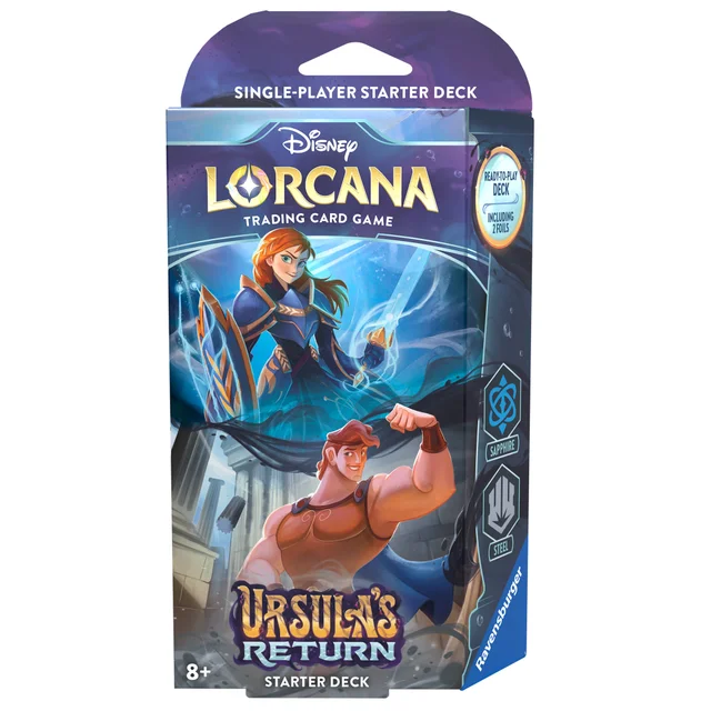 Disney Lorcana Trading Card Game Ursula's Return Sapphire and Steel Starter Deck