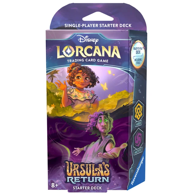 Disney Lorcana Trading Card Game Ursula's Return Amber and Amethyst Starter Deck