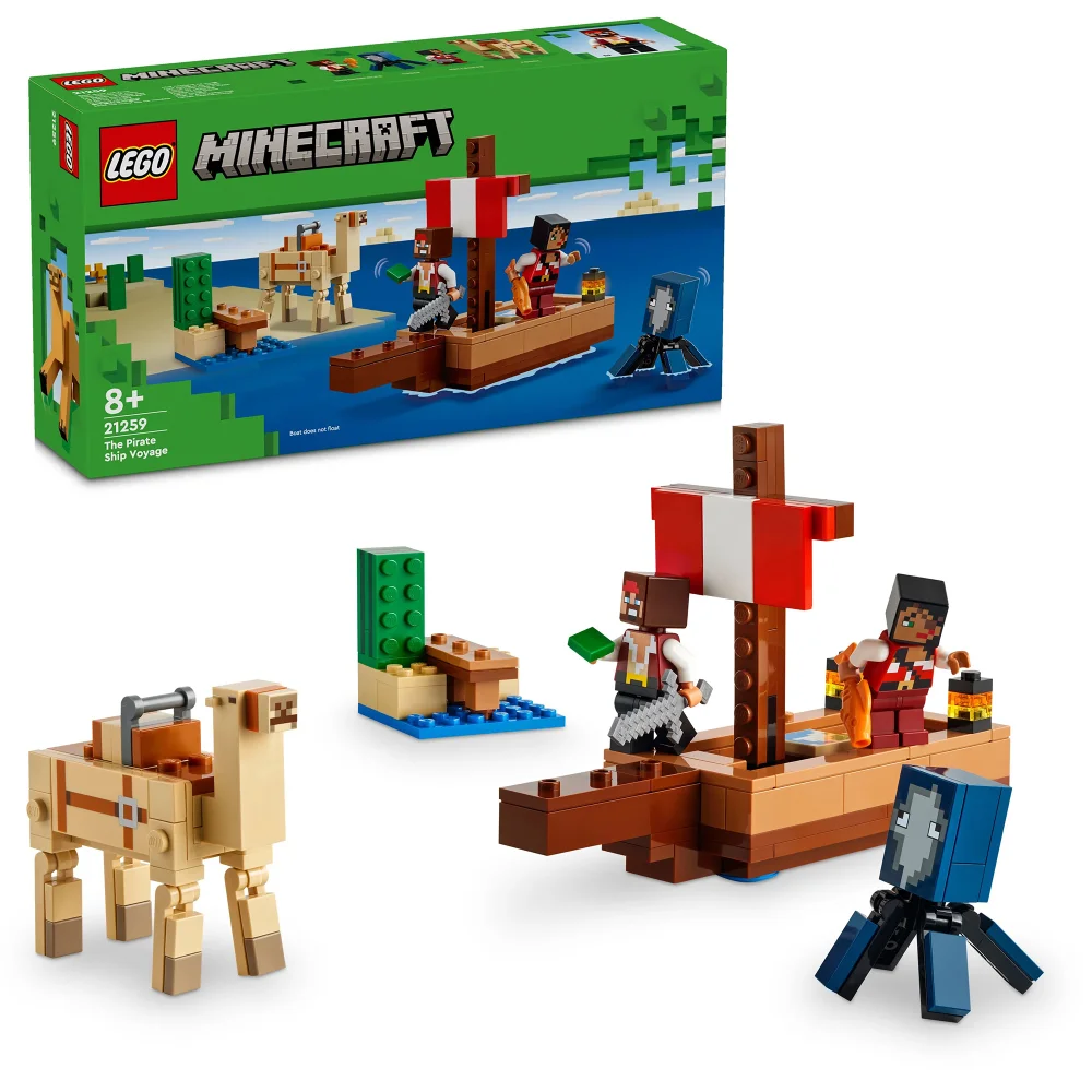 LEGO Minecraft The Pirate Ship Voyage Building Toy Set 21259 Image 1