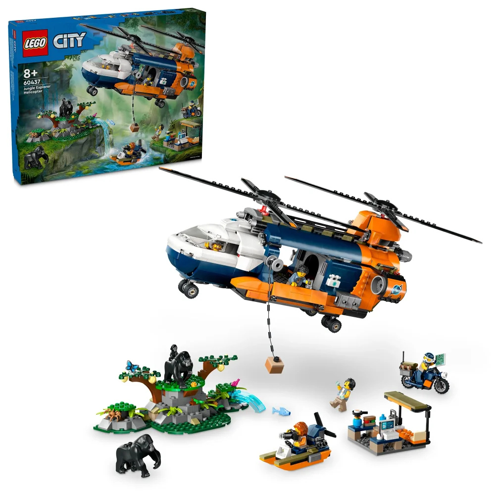 LEGO City Jungle Explorer Helicopter at Base Camp Set 60437 Image 1