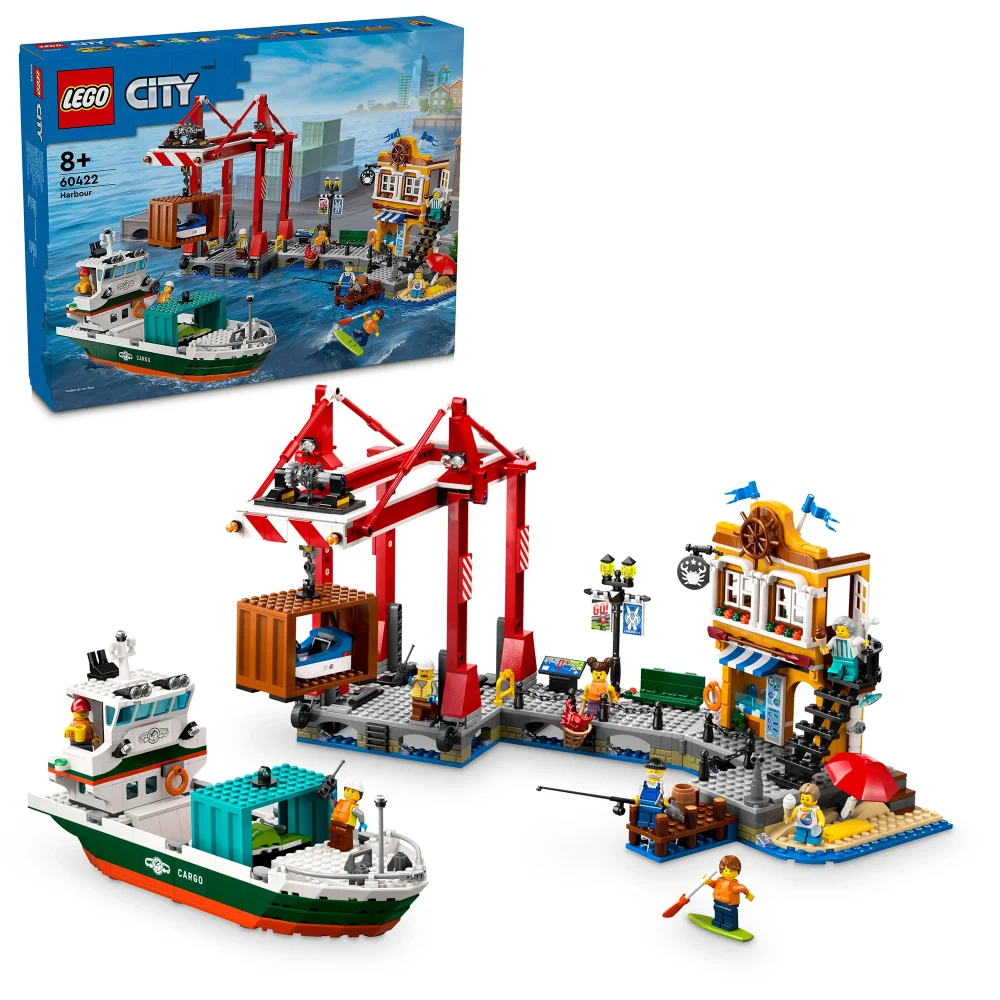 LEGO City Seaside Harbour with Cargo Ship Building Toy 60422 Image 1
