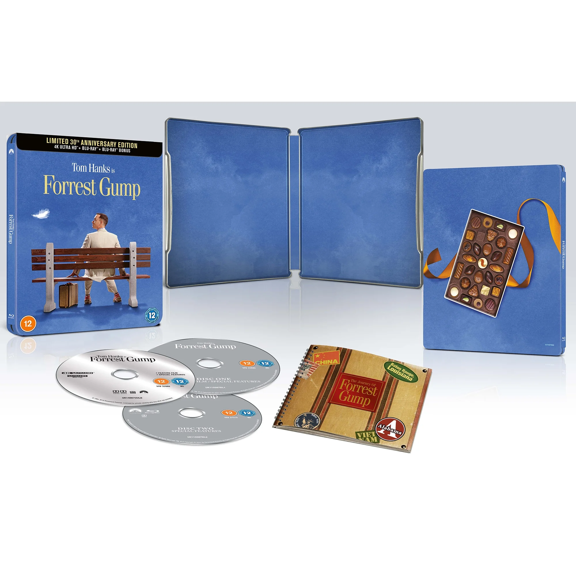 Ray Forrest Forrest Gump 4K Ultra HD Steelbook (Also Contains Blu-ray & Booklet ...