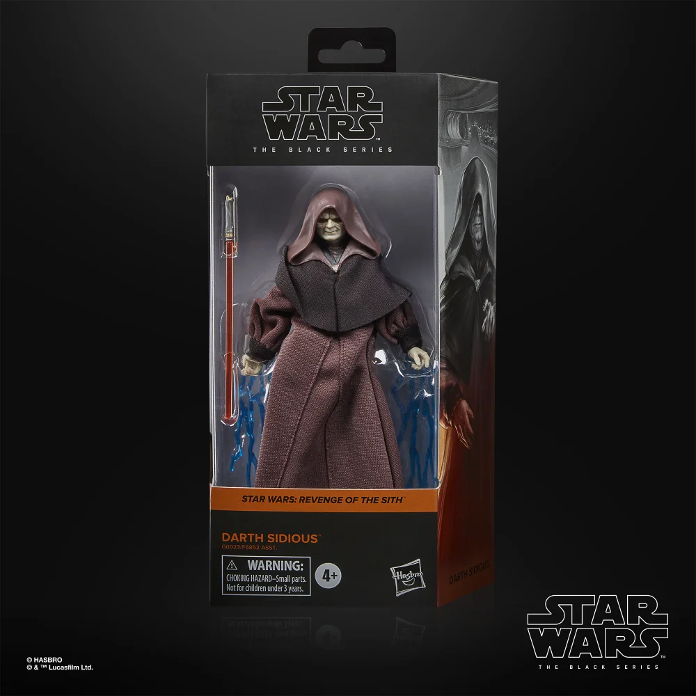 Star Wars The Black Series Darth Sidious, Star Wars: Revenge of the Sith Collectible 6 Inch Action Figure Image 1