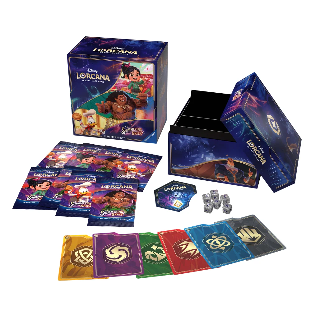 Disney Lorcana Trading Card Game Shimmering Skies Ilumuneer's Trove Set Image 1